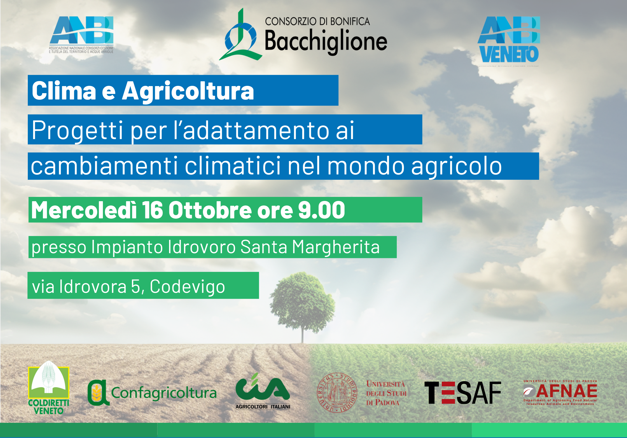 Clima e Agricoltura - Progetti per l’adattamento ai cambiamenti climatici per il mondo agricolo